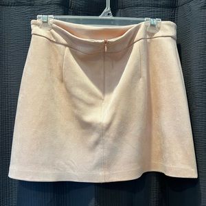 Pink Suede Skirt